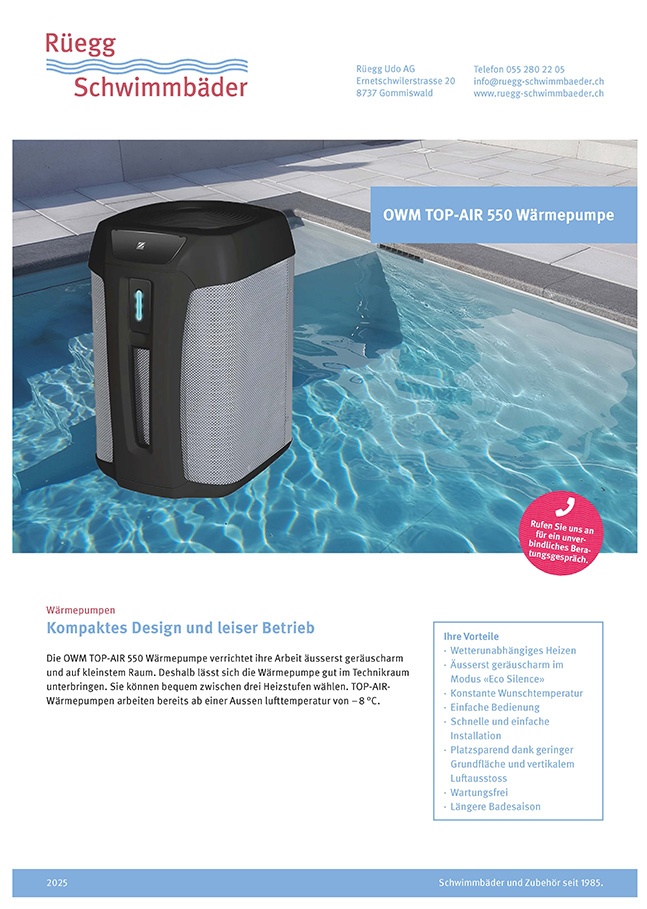 Preisliste Wärmepumpe Topair550